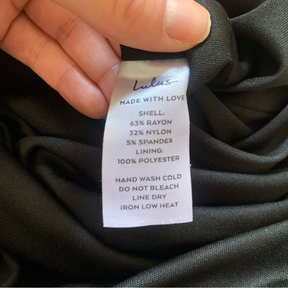 Lulu's Classic Glam Black Off-the-Shoulder Bodycon Dress Size Medium - Picture 11 of 11